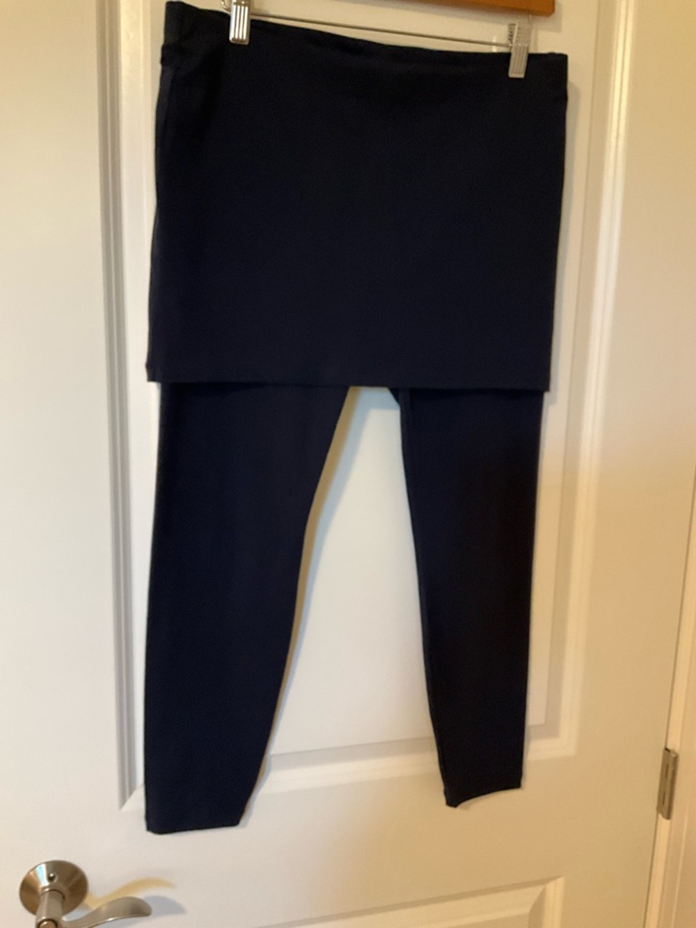 Cabi 
Navy blue Leggings 
With overlay